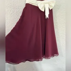 Alfred Angelo Dresses | Used Alfred Angelo Junior Bridesmaid Dress, Mahogany, And Ivory Size J10 | Color: Red/White | Size: 10g | Pm-54301748's Closet